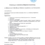 Einladung zur Mitgliederversammlung am 13. Mai 2026 um 19:00 Uhr im Sportlerheim an der Rhönkampfbahn