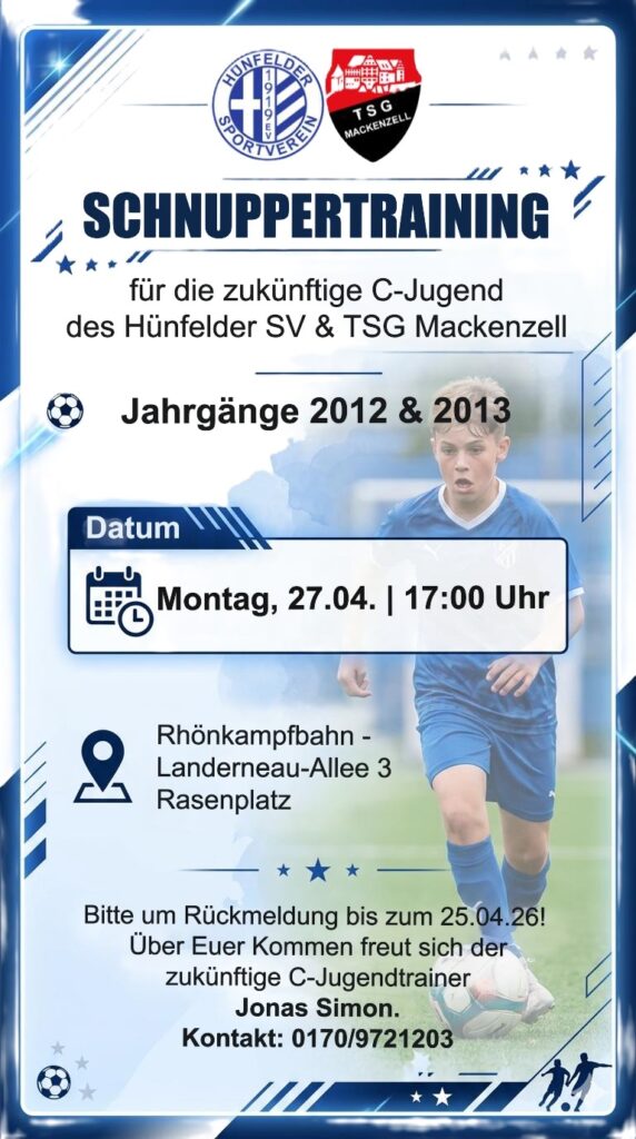 Schnuppertraining für zukünftige C-Jugend