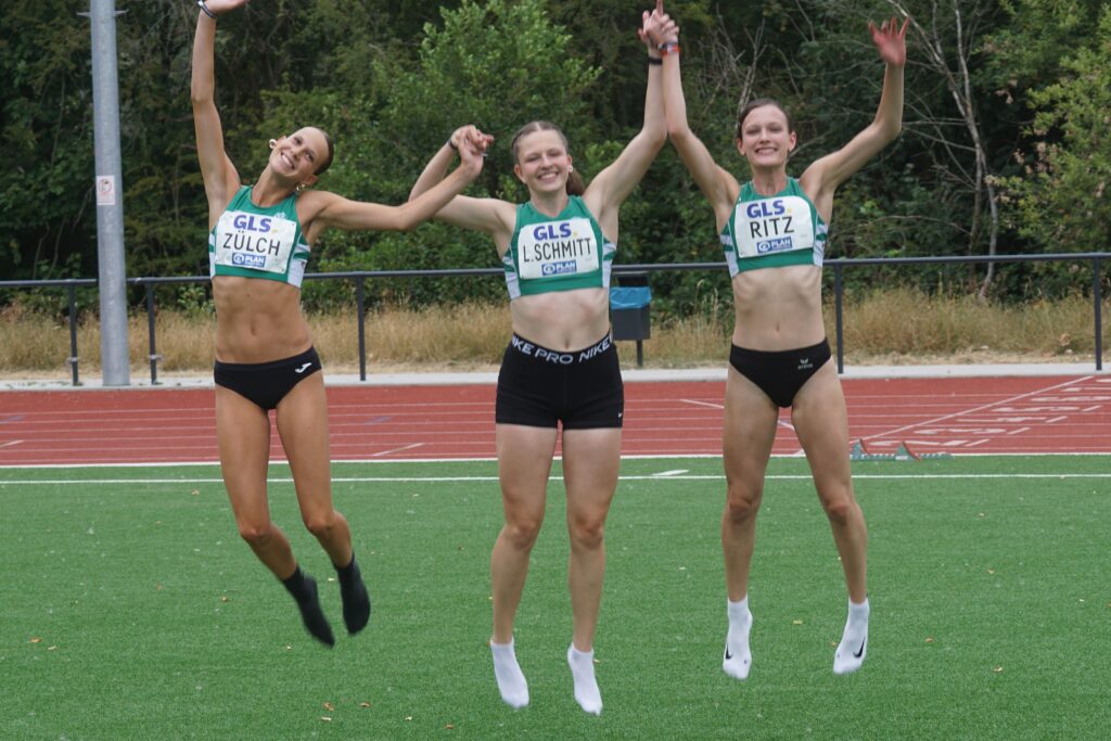 Deutsche Leichtathletik-Meisterschaften in Wattenscheid – 3 x 800m-Staffel der WJU20 der StG Hünfeld-Baunatal-Friedrichstein so schnell wie noch nie