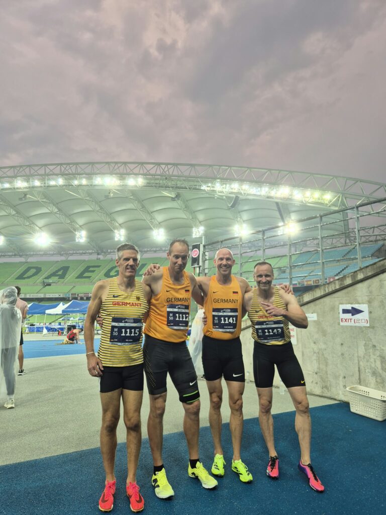 Südkorea: Deutsche M50-Sprintstaffel erkämpft starken 5. WM-Platz – Nils Milde als Schlussläufer mit dabei