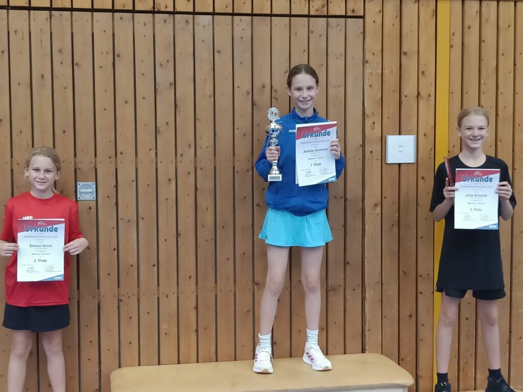 Zweifache Kreiseinzelmeisterin: Amelie Kirchner, Jan Sauer holt Bronze